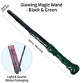 Black and green glowing magician wand with sound effects for Halloween cosplay props - Luminous Wand - Black Green (Blister Pack)