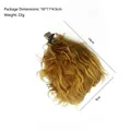 Brown plush deer antler hairband accessory with silver metal clip and size details - Clip Tail