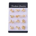 KZ066-1 Gold 12 Zodiac Brooch Set