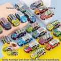Pull-back racing cars set in vibrant colors with detailed mechanical alloy structures - Mini Tin Pull-back Car (Bulk)