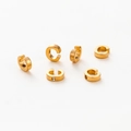 Macro shot of gold plated 26 alphabet letter charms for DIY jewelry making accessories - Letter C / Gold