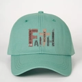 Mint green Faith baseball cap with Bible verses print on premium cotton fabric - One Size / Deep Water Green