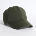 Classic dark green baseball cap in durable cotton twill with curved brim and adjustable fit - One Size / Army Green