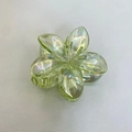 Iridescent light green plumeria flower hair claw clip with holographic glossy finish - Frangipani Hair Clip / Pack of 12 (8x7x4cm) / Iridescent Transparent Green