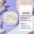 Jasmine scented shell candle with starfish and sea elements in 30g round container - Shell Glitter / White / Jasmine