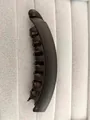 Macro detail of large matte black banana hair clip with curved multi-tooth comb structure - Matte Black