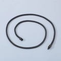 Minimalist black stainless steel braided Chopin chain necklace for men and women - Black