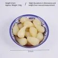 Modelo de ajo encurtido artificial realista en cuenco de porcelana azul y blanca - Ajo en Escabeche