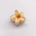 Tropical frangipani flower hair claw clip in cream and orange for elegant updos - 6x5x3.8CM / Lotus Pink