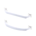 Minimalistische weiße Handtuchstange selbstklebend mit quadratischer Wandhalterung - Nordisch Weiß