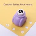 Creative purple paper puncher with four-heart clover pattern for DIY scrapbooking crafts - Cartoon Series: Four Hearts
