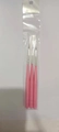 Set di tre pennelli per nail art rosa con ghiere in metallo argento in busta trasparente - Set di 3 Rosa