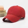 Breathable red baseball cap with laser-perforated side vents for sports and sun protection - Adjustable / Burgundy