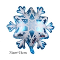Ballon flocon de neige en aluminium bleu et blanc pour décoration d'hiver 73x73cm - Grand Flocon de Neige 73x73cm / Feuille d'aluminium