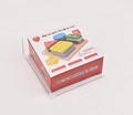 Montessori wooden toy set with colorful geometric shape sorters in a gift packaging box - Square 4-Column Sorter - Color Box