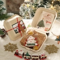 Christmas gift box set with plush tree ornament, golden bell and festive packaging - Boxed Style 8 (White Christmas Tree Gift Box)
