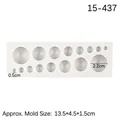 Translucent white silicone mold with 15 hemi-sphere cavities for cake and chocolate - 2# Semicircle Pearl / Gray