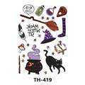 TH-419 Waterproof colorful magic witch set tattoo stickers with cartoon wizard illustrations - Th-419 / 210*148mm