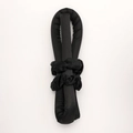 Hittevrije krulset in zwarte stof met bijpassende scrunchies voor nachtelijke krullen - Rubber Stick Zwart (1 Kruller + 2 Scrunchies)