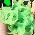 Luminous green crescent moon glow stickers for wall and ceiling room decoration - Small Moon/2 Pieces Pack / 4cm/Glow / Green