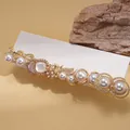 Set de 6 pares de pendientes vintage dorados con perlas de resina y lazos de cristal - Aguja de Plata - Dorado (Juego de 12 piezas)