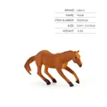 Miniature realistic solid brown horse figure for farm play sets and sand table decor - Single Brown Horse Model 5.5g