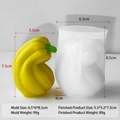 3D bell pepper pumpkin silicone mold with finished yellow wax candle for DIY crafts - Pumpkin Mold J-5219