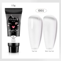 UV Festes Nagelverlängerungsgel 15g 01 Clear für schnellen Nagelaufbau und Stärkung - 15ml 01 Transparent