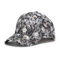 Detailed close-up of a floral print baseball cap with colorful vintage flower patterns - One Size (56-60cm Adjustable) / Retro Multi-color Floral Black Base (B)