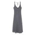 Abito estivo a pois da donna con scollo a cappuccio e schiena scoperta per le vacanze - XS / Pois Nero Bianco