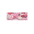 Pink and purple bohemian stretch headband with 3D floral and butterfly print - Pink Purple Floral Butterfly