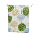 Floral print cotton drawstring bag with tree pattern for gift packaging and storage - 10*14cm / Apple Tree