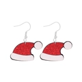 Glitzernde rot-weiße Weihnachtsmann-Ohrringe als festliches Weihnachts-Accessoire - Weihnachtsmützen Ohrringe
