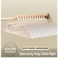 Non-slip cream white seamless clothes hanger set for narrow shoulder garments - Cream White Narrow Shoulder (5PCS)
