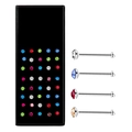 Detailed set of 3mm stainless steel nose studs with colorful cubic zirconia in display box - Multicolor 40Pcs/Box-3.0mm Straight