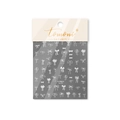 Minimalist white hand-drawn bow nail art stickers in various styles, model ta-372 - White Hand Drawn Bowknot (TA372)