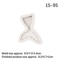 Stampo in silicone a forma di coda di pesce per fondente e resina bianco - Piccolo (Grigio)