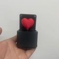 Scatola regalo a sorpresa con cuore rosso geometrico 3D a molla in confezione nera opaca - Grande Scatola Sorpresa Cuore