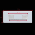 Transparent adhesive wall hook mount measuring 14x6cm for drill-free mounting - 6x14cm Long Strip Buckle (10.2)