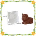 Silicone highland cow mold for DIY candles and resin art, size 10x5.5x7.5cm - Thin Style