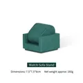 Porta orologi divano velluto verde scuro 7,5x7,5x9cm supporto gioielli vetrina - Sedile del Divano