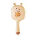 Pettine massaggiante beige con orsetto dei cartoni animati e motivi a biscotto - Confezione di carte / Cachi (Orso)