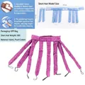Adjustable purple heatless hair curler with octopod design and soft foam cotton straps - 2nd Gen Short / Purple