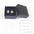 Schwarze Schmuckschatulle in Rautenoptik mit Samtfutter für Ringe und Ohrringe - Rautenmuster 5.0 Mehrzweckbox Schwarz 5X5X3cm