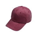 Berretto da baseball in cotone lavato bordeaux con struttura a sei pannelli e visiera curva - Adulto (56-60cm) / Rosso Vino (Adulto)