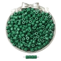 Grüne zylindrische Acrylperlen in Macaron-Farben für DIY-Schmuck und Armbänder - 6×5mm 50 Stück/Packung / Dunkelgrün