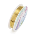 DIY jewelry making copper wire in 0.3mm size gold finish on white spool - 0.2mm / Gold (Standard)