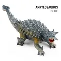 Blue Ankylosaurus dinosaur toy model with realistic bone spikes and detailed plating - 228.6g / Blue
