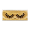 Close-up of 3D faux mink eyelashes style #101 in a glitter gold packaging box - #101