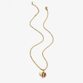 Collana dorata in acciaio inossidabile con un simpatico ciondolo a pesce rosso e bianco - Pesce